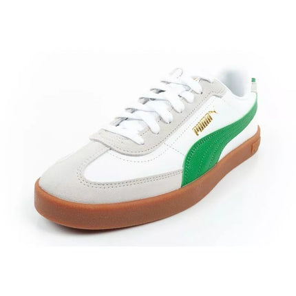 Puma Club II Era men's sports shoes sneakers leather white gray green