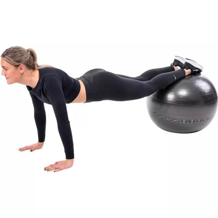 Fitneso kamuolys 65 cm juodas Pure 2 Improve