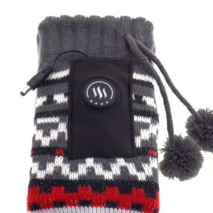 GLOVII HEATED POWER BANK SLIPPERS UNI SIZE (36-43), NORWEGIAN PATTERN, BATTERIES AND CHARGING CABLE INCLUDED, GOBM