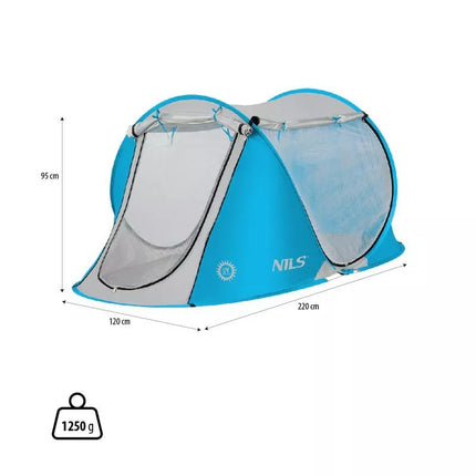 NC3043 MĖLYNA NILS AUTOMATIŠKAI PASTATOMOS PAPLŪDIMIO PALAPINĖS