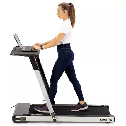 HMS LOOP12 MULTI Electric Treadmill with Desk 1-12 km/h, Gray