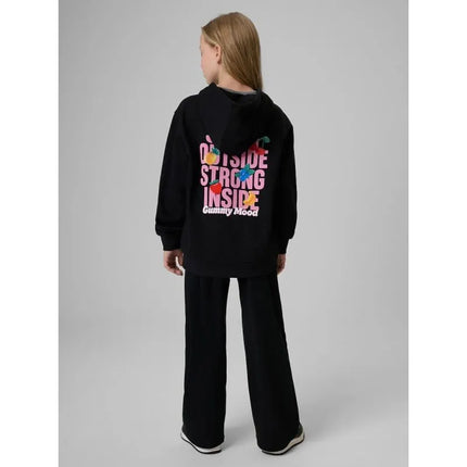Girls' wide-leg sweatpants 4F 4FJRSS26TTROF1918-20S