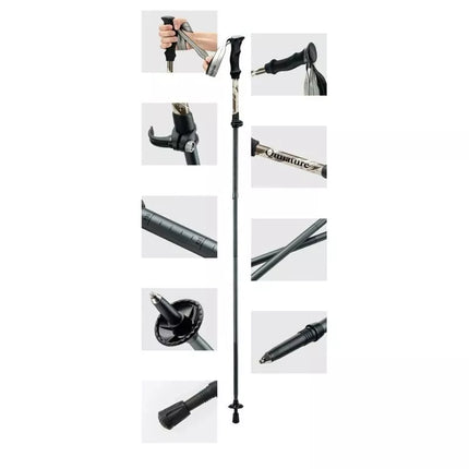 Qunature Nordic Walking Trekking Pole Aluminum 110 - 130 cm 1 pc. - Brown