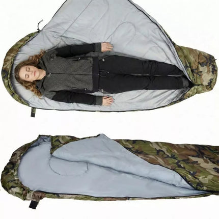 CAMO TOURIST SLEEPING BAG 210x80x50CM WITH ENERO CAMP COMPRESSION