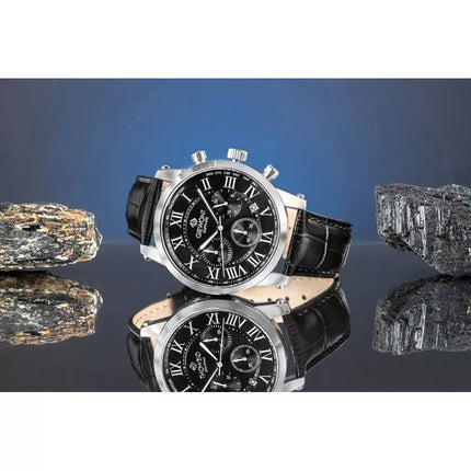 Men's Watch Giewont Chronograph Sapphire Silver Black GW6260-A2