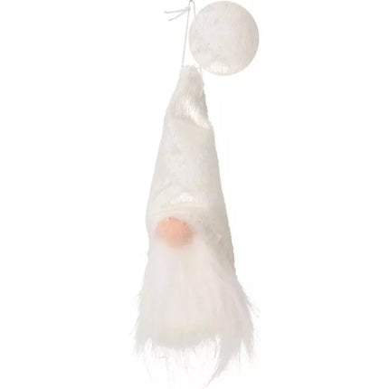 DECORATIVE PENDANT SANTA CLAUS 11CM WHITE