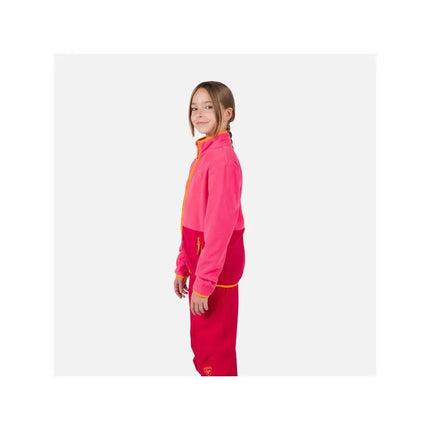 Rossignol Jr Strawpile Fleece Fz Pink Sweatshirt