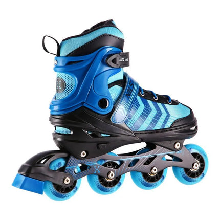 NH18192A 4in1 BLACK-BLUE SIZE L(39-43) ROLLER SKATES WITH HOCKEY SLEEVE NILS EXTREME