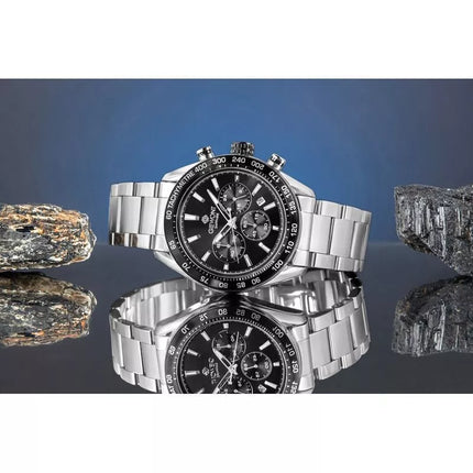 Men's Watch Giewont Chronograph Sapphire Silver Black GW9580-B1