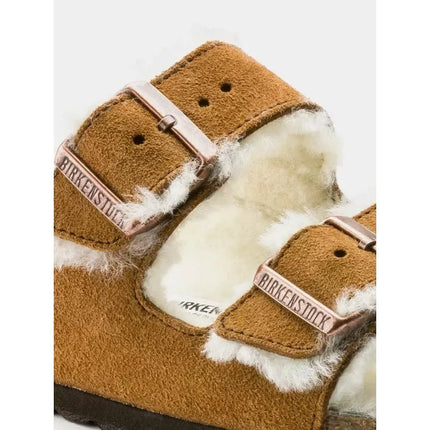 Šlepetės Birkenstock Arizona Shearling Mink W 1001135