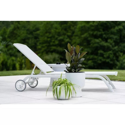 Pastatomas gėlių vazonas, skersmuo 24 cm, baltas MILLY