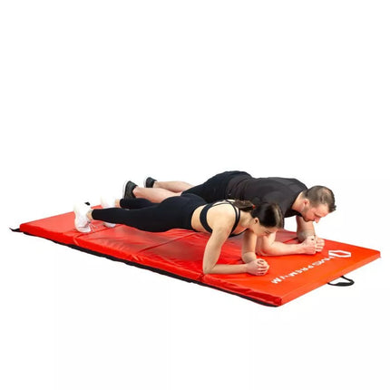 Folding gymnastic mattress red 2400x1200x50mm HMS MGS01
