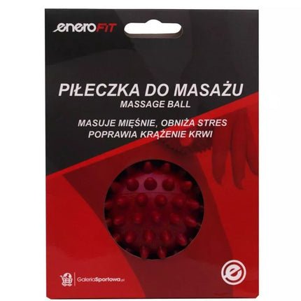 Masažinis kamuoliukas 7 cm, vidutinis, raudonas Enero Fit