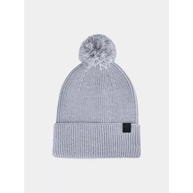 Unisex winter hat with pompom 4F 4FWAW24ACAPU472-27S