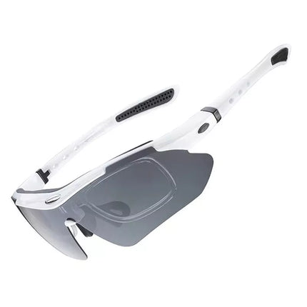 Rockbros 10142 fotokrominiai UV400 dviračių akiniai - balti