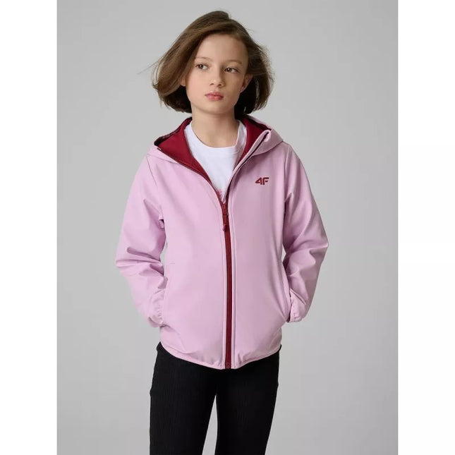 Mergaitei skirta softshell striukė, vėjui nepralaidi membrana 5000, 4F 4FJWSS26TSOFF478-47S
