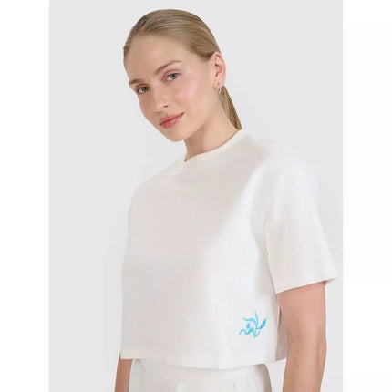 Women's crop top t-shirt 4F 4FWSS25TTSHF1977-11S