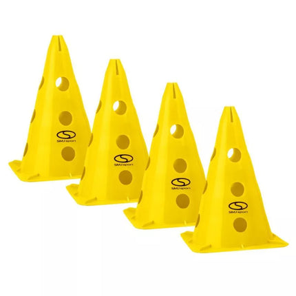 Set of 4 training cones - 30 cm yellow / PT4-13H-Y