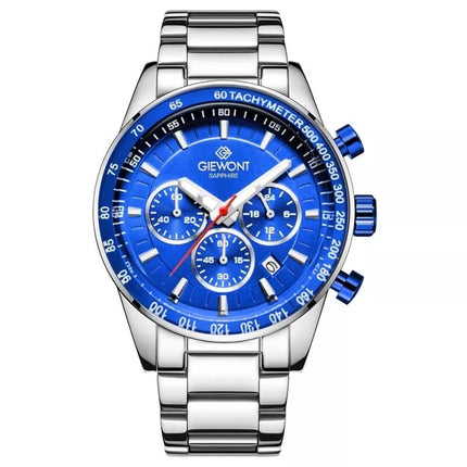 Men's Watch Giewont Chronograph Sapphire Silver Blue GW9140-B3