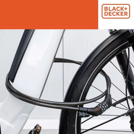 Dviračio spyna su kodu 10x900MM su BLACK+DECKER laikikliu