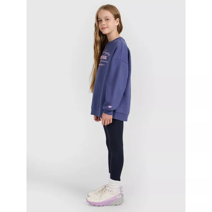 Oversized sweatshirt without a hood for girls 4F 4FJRAW25TSWSF2428-33S