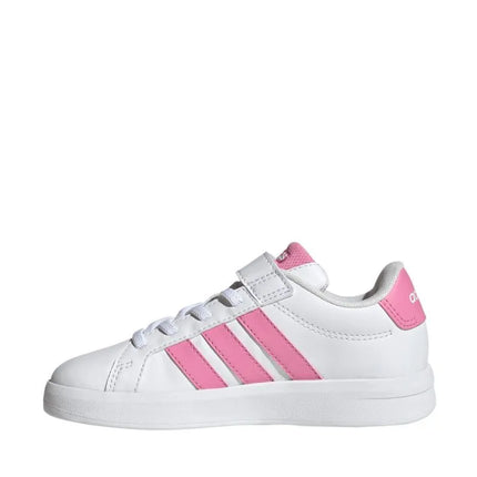 Adidas Grand Court 3.0 kids' shoes white and pink JP9371