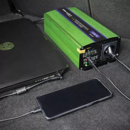 Qoltec Monolito Automatinis Maitinimo Adapteris/Keitiklis 1200 W Žalias