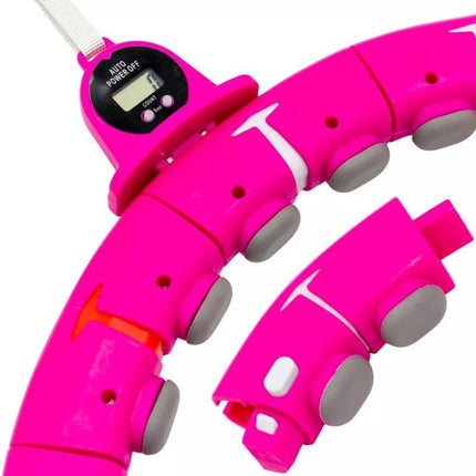 HULA HOP WITH MASSAGER, WEIGHTS AND COUNTER FUCHSIA ENERO FIT