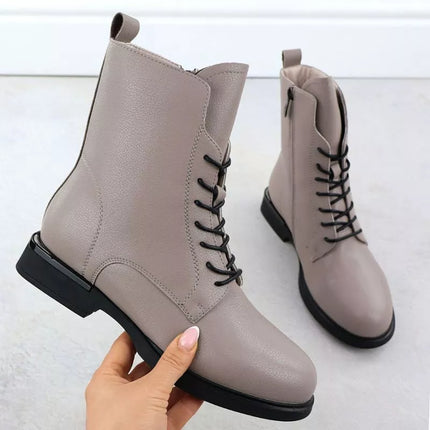 Women's leather ankle boots, beige, Filippo DBT7222