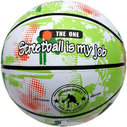 ENERO SOLID BASKETBALL SIZE 7 GREEN AND WHITE