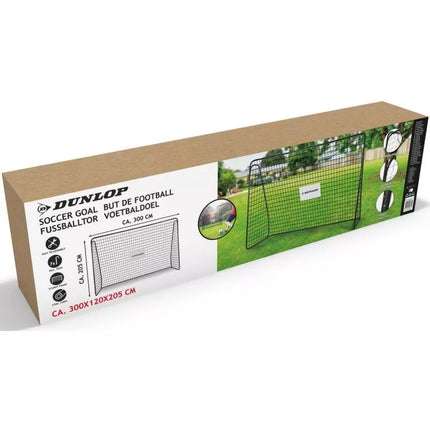 FOOTBALL GOAL WITH NET 300x205x120CM DUNLOP