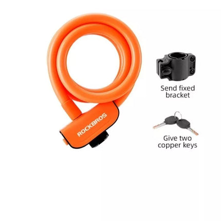 Dviračio spyna Rockbros RKS515-OR 1.1m oranžinė