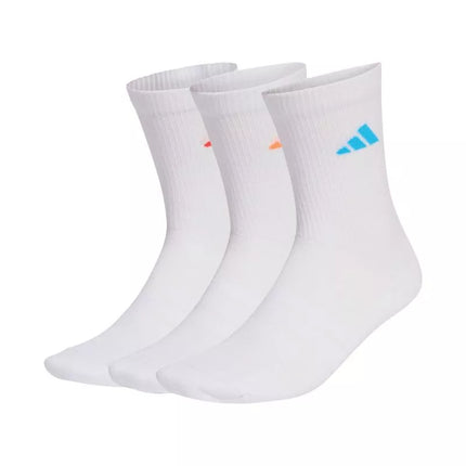 adidas Linear Crew paminkštintos sportinės 3 poros kojinės baltos KC9623