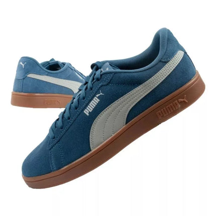Puma vyriški sportiniai bateliai kedai Smash 3.0 odiniai klasikinio stiliaus madingi mėlyni