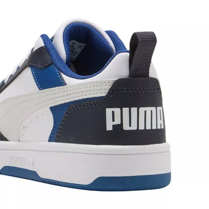 Puma Rebound V6 Lo Mid vaikiški batai balti ir mėlyni 393833 28