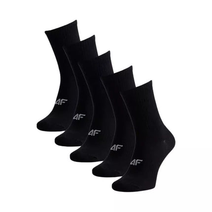 Men's socks 4F M481 5-pack deep black 4FWMM00USOCM481 20S