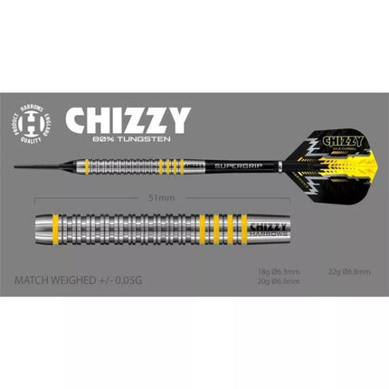Harrows Chizzy Brass Softip strėlės HS-TNK-000013872