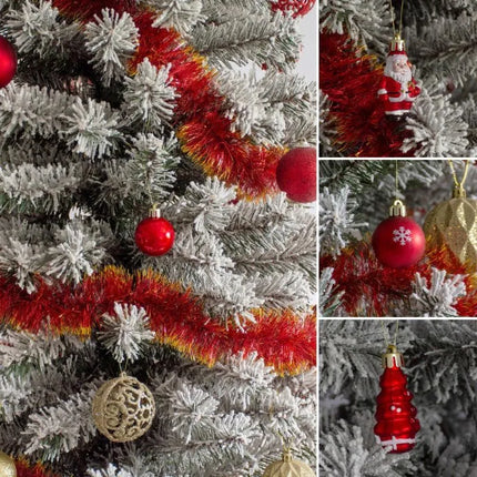SAUGŪS PLASTIKINIAI KAMUOLIUKAI KALĖDŲ SENELIO FORMA, 10 VNT., EGLUTĖS PAPUOŠALAI MICA