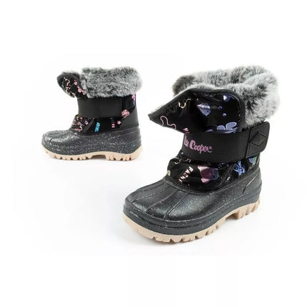 Lee Cooper winter boots children's insulated snow boots for girls black