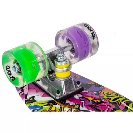 PLASTIC SKATEBOARD 22 INCHES ENERO GRAFFITI LED 1030852
