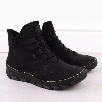 Women's insulated black ankle boots Rieker 55069-00