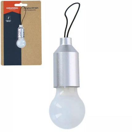 GRUNDIG LED TURISTINĖ LEMPA - SIDABRINĖ