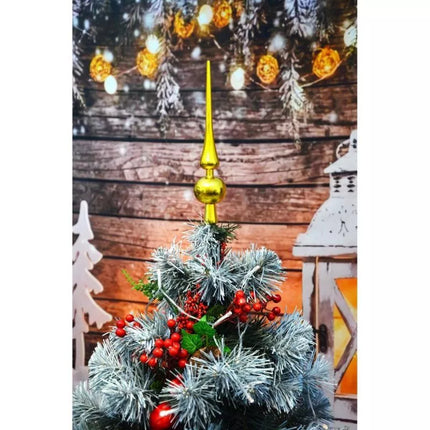 CHRISTMAS TREE TOP, HEIGHT 25 CM, GOLDEN