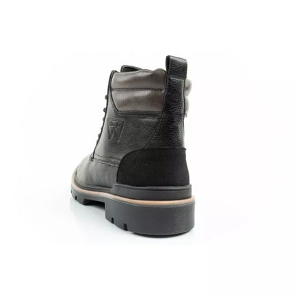 Wrangler Nevada men's shoes Chelsea boots elegant fashionable lace-up black