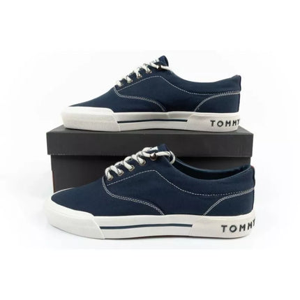 Tommy Hilfiger vyriški sportiniai batai kedai, madingi, patogūs, tamsiai mėlynos