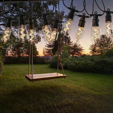 Lauko vakarėlio girlianda, 12 spiralinių LED lempučių, 6,3 m, 230 V