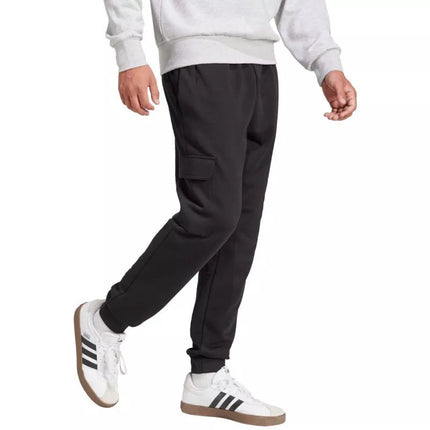Men's adidas Essentials Feelcozy Fleece Cargo Pants Black JE3820