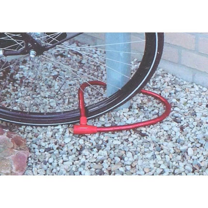 DUNLOP GREEN SPIRAL BIKE LOCK WITH KEY, HOSE, 18MMx80CM