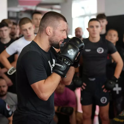 MMA treniruočių pirštinės M - Warrior Black - LegacySeries