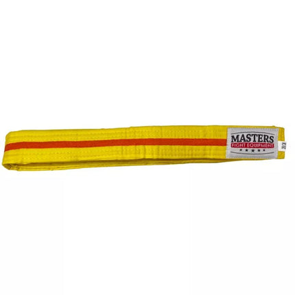 MASTERS kimono diržas geltonas su oranžine apdaila 06224-280040704